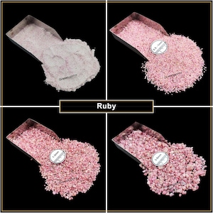 Natural Coarse Crushed Ruby Gemstone Powder: Fine Pink Dust - Woodworking and Jewelry Inlay