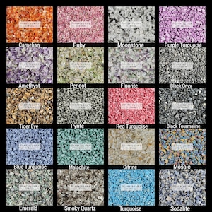 Gemstone Crushed Coarse Powder 1-3mm for Ring Inlay, Woodworking, Jewelry, Bottle Decor & Relaxation | Crushed Craft Supply | Healing Power