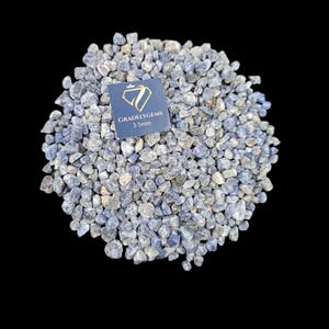 Natural Sodalite Crushed Powder for Art  Crafts - 3mm to 5mm Assorted High Quality