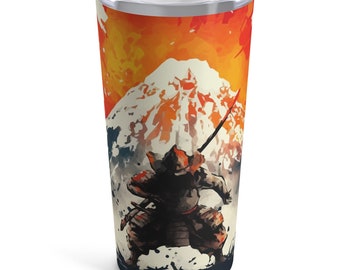 Hinomoto Samurai Japan  20oz Tumbler - Mt. Fuji - Hinomaru Japanese Rising Sun Imperial Naval Flag Fujisan Shogun