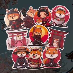 Shiba Inu Sticker Pack: 10 Kawaii Japanese Dog Stickers