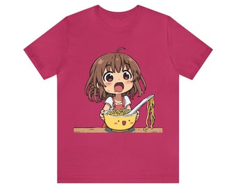 I LOVE RAMEN Kawaii Cute Girl T-Shirt - Japan - Anime Manga Fan Gift - Japanese Chibi