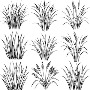 Grass SVG Bundle: Landscape Cut Files for Cricut (Digital Download)