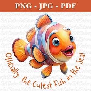 Nemo Tshirt Sublimation, findet Nemo Png, süße Nemo Png, Nemo T-Shirt Design, Datei für Sublimation, Kinder Nemo T-Shirt Design, Thirt Design
