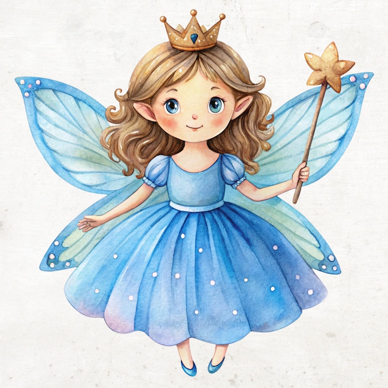 Watercolor Fairy Clipart Bundle: Enchanted Forest PNG (digital Download ...