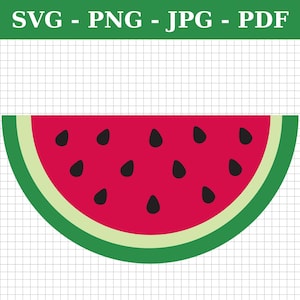 Watermelon SVG, Watermelon png, Watermelon Cut File, Watermelon Vector, Watermelon Clipart, Watermelon Slice SVG, Summer Fruit SVG, Cricut