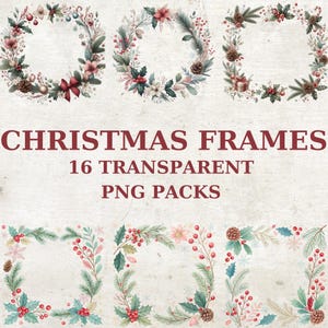 Pacote de Molduras de Natal Molduras de Natal png Coleção de Cliparts Bordas de Férias Molduras de Natal para Imprimir Clip Art Moldura Festiva