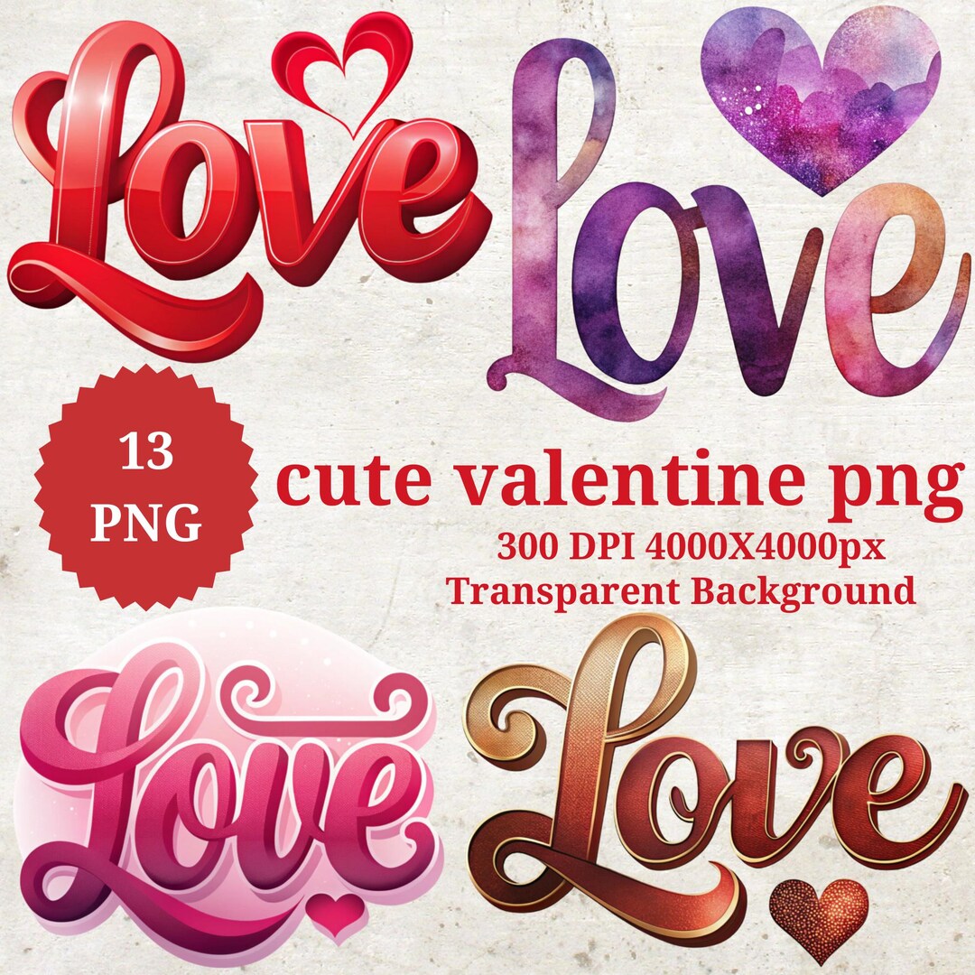 13 Valentines Day Love Png Sublimation Design Download Love Valentine ...