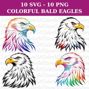 Eagle SVG PNG Bundle: American Tattoo Stencil Designs