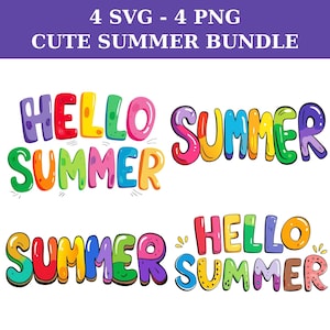 Hola verano SVG PNG, Verano SVG PNG, Diseño de camiseta de verano, Citas de verano SVG PNG, Letras de doodle de Hola verano, Verano de moda SVG PNG