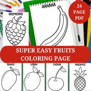 Fruits Coloring Pages: 24 Easy Printables for Toddlers (PDF Download)