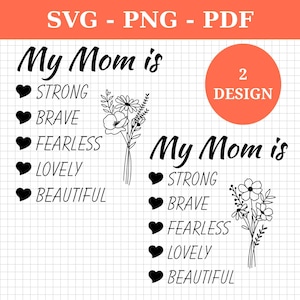 My Mom Is SVG Bundle: Mother&#39;s Day Shirt Designs (Digital Download)
