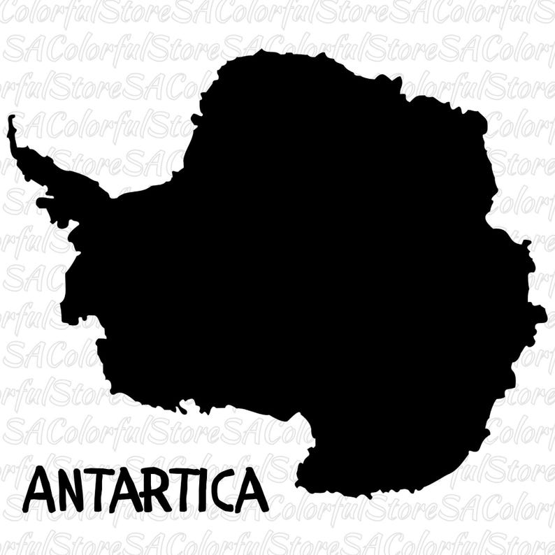 7 Continents Silhouette Clipart Bundle, World Map (svg, Png, Jpg, Pdf ...