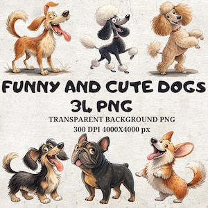 34 Cute And Funny Dog png Clipart Bundle Dogs Clipart Bundle Quirky Dogs Clipart Cute And Silly Watercolor Dog Png Quirky Puppies Watercolor