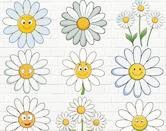 Daisy SVG & PNG Bundle: Spring Flower Clipart for Cricut (Digital Download)