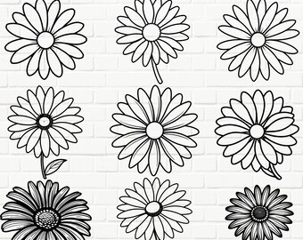 20 Daisy SVG & PNG Bundle: Floral Clipart for Cricut (Digital Download)