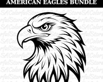 Eagle SVG PNG Bundle: American Patriot Design - Cricut & Silhouette