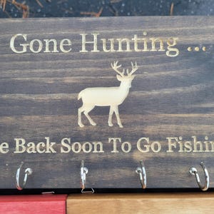 SVG File ONLY Gone Hunting Be Back soon to go Fishing Digital File Shapeoko Carbide Create CNC Router Laser XTool Thunder Glowforge