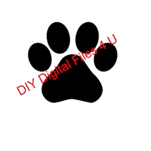 Perro pata patas perro impresión svg archivo digital cricut silueta CNC enrutador CNC archivos de corte de archivos . SVG X Carve Router archivo Glowforge grabador láser