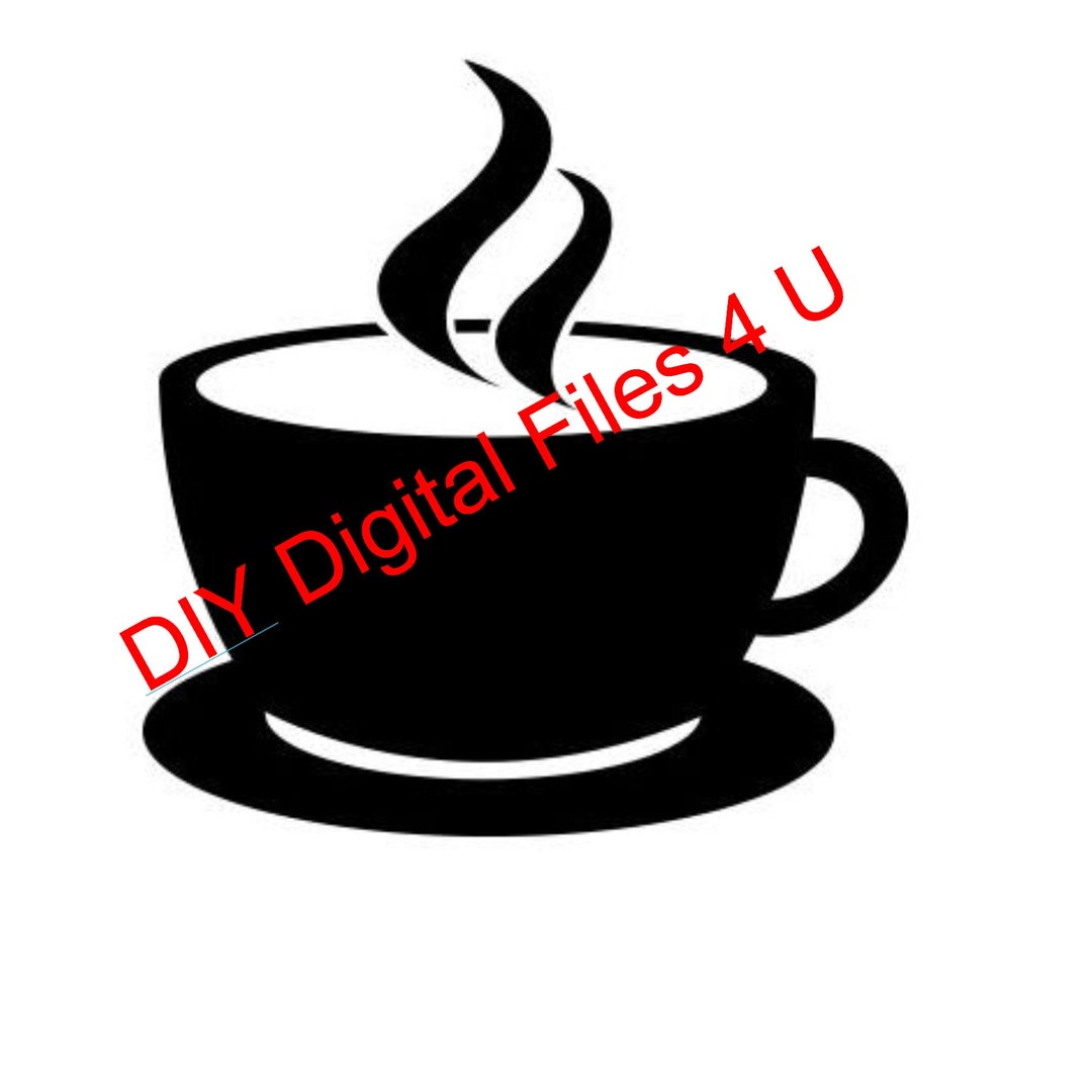 Coffee Cup Svg Digital File Cricut Silhouette CNC Router CNC File Cut