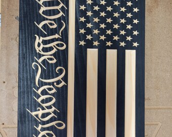 We The People Wood Flag Sign Digital File Shapeoko Carbide Create CNC Router CNC File Cut Files C2D includes Shapeoko Cnc Router File