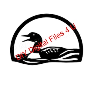 Loon Svg Digital File Cricut Silhouette CNC Router cut Files SVG  X Carve Cnc Router Glowforge Laser Engraver