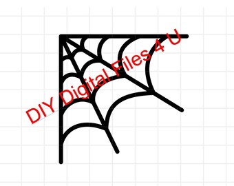 Spider Web Corner Svg Digital File Cricut Silhouette CNC Router CNC File Cut Files .SVG  X Carve Router File Glowforge Laser Engraver