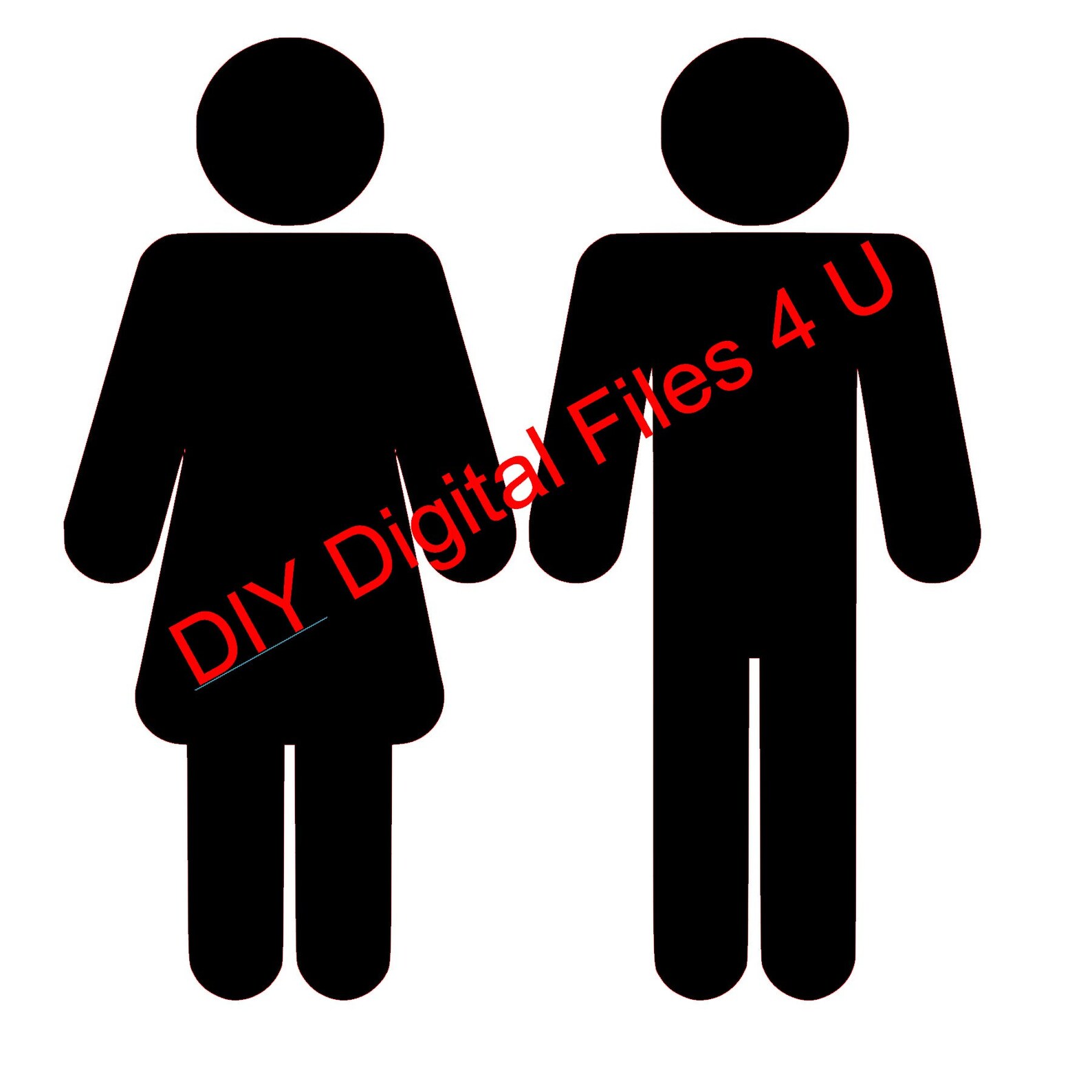 Male Female Silhouette Svg Digital File Cricut Silhouette CNC Router ...