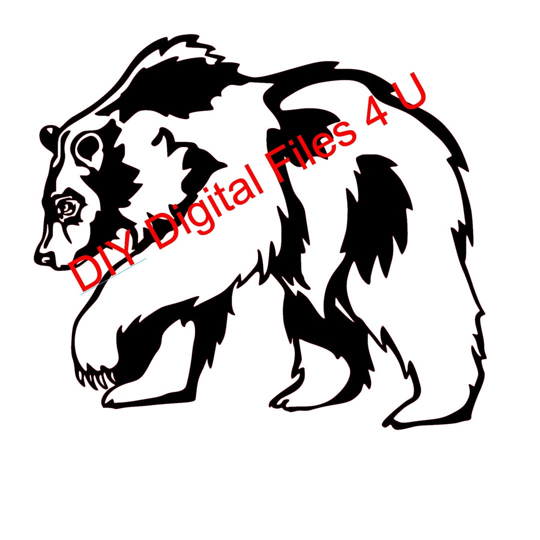 Grizzly Bear Black Bear Svg Digital File Cricut Silhouette CNC Router