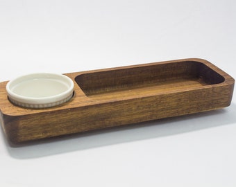 Wood Snack Tray Set