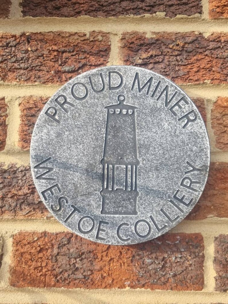 Any Colliery Stone Garden Plaque for Coal Miners Etsy UK
