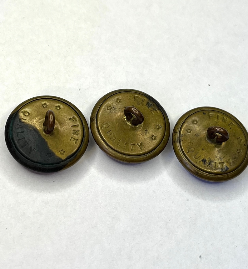 Vintage Police Uniform Buttons Set of 3 Fine Quality Stamped on Back Etsy