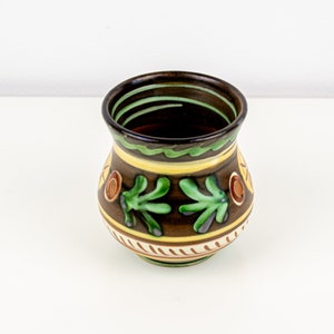 A small vibrant colorful vase by Upsala Ekeby - Sweden