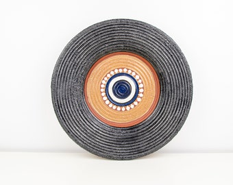 Kupittaan Savi Art Plate: Hand-Painted Finnish Ceramic, 14"