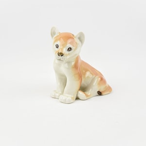 Vintage, Very Cute Soviet-era, LFZ Lomonosov Porcelain Lion Cub Figurine, Made in USSR. 1970s