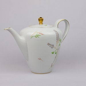 Retro Coffeepot with floral pattern by Eschenbach, Bavaria, Germany. W1175-77 - 1920-40&#39;s - Art Deco style, Fine Dining.