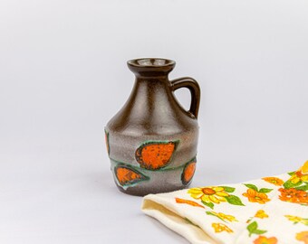 Strehla 1518 花瓶 | ヴィンテージ セラミック、ピンク＆ホワイトの