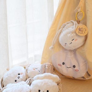 Xiao Long Bag - Bao Plush Bag Charm with Foldable Nylon Tote