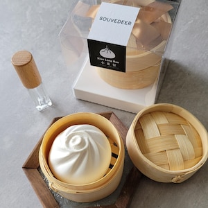 Xiao Long Bao Shaped Stone Diffuser with Bamboo Steamer Gift Set
