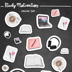 Study Motivation // Digital Stickers // GoodNotes, Notability, Pages, Word, Power Point