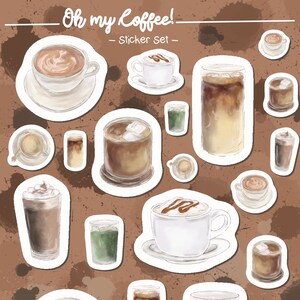 ああ、私のコーヒー！ // デジタル ステッカー // GoodNotes、Notability、Pages、Word、Power Point
