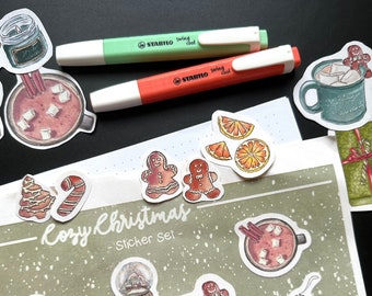 Handmade Christmas Stickers // Gifts, Decoration, Scrapbook, Bullet Journal