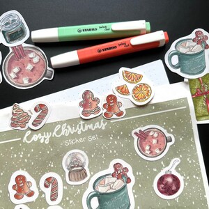 Adesivi natalizi fatti a mano // Regali, decorazioni, scrapbook, Bullet Journal