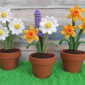 Crochet Spring Flowers, Daffodil Daisy Lavender, Blooming Lovely Flowers, Home decor, Experienced Beginner, PDF pattern only image 10