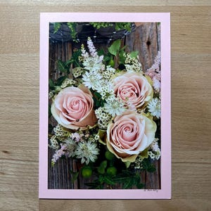Glückwunschkarte mit echtem Foto – Rosenstrauss