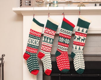 Hand Knit Christmas Stocking - Etsy