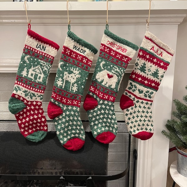 Custom Knitted Annie’s Woolens Stocking