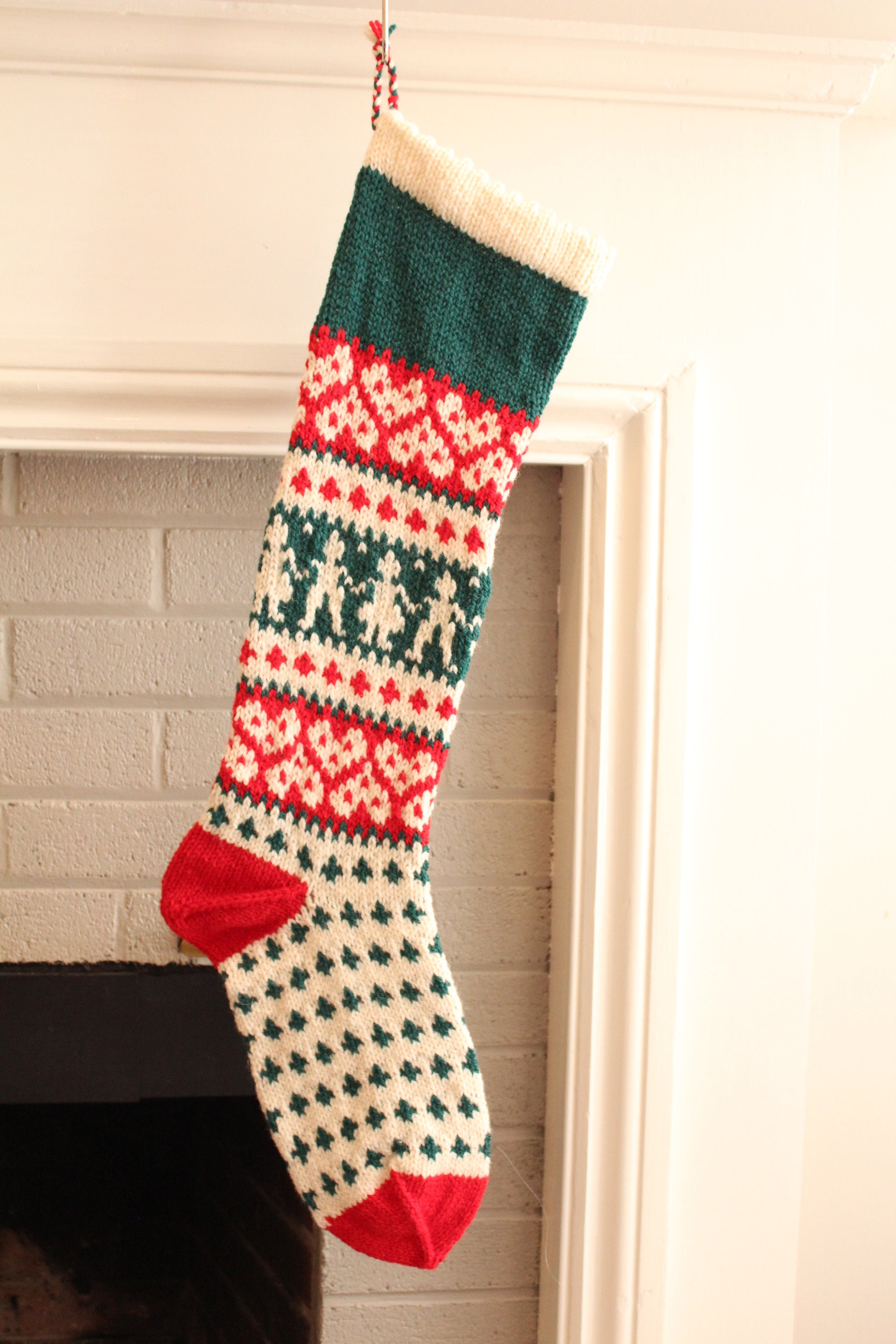 Personalized Hand Knit CHRISTMAS Stocking 100% Wool CHRSITMAS 2026 Etsy