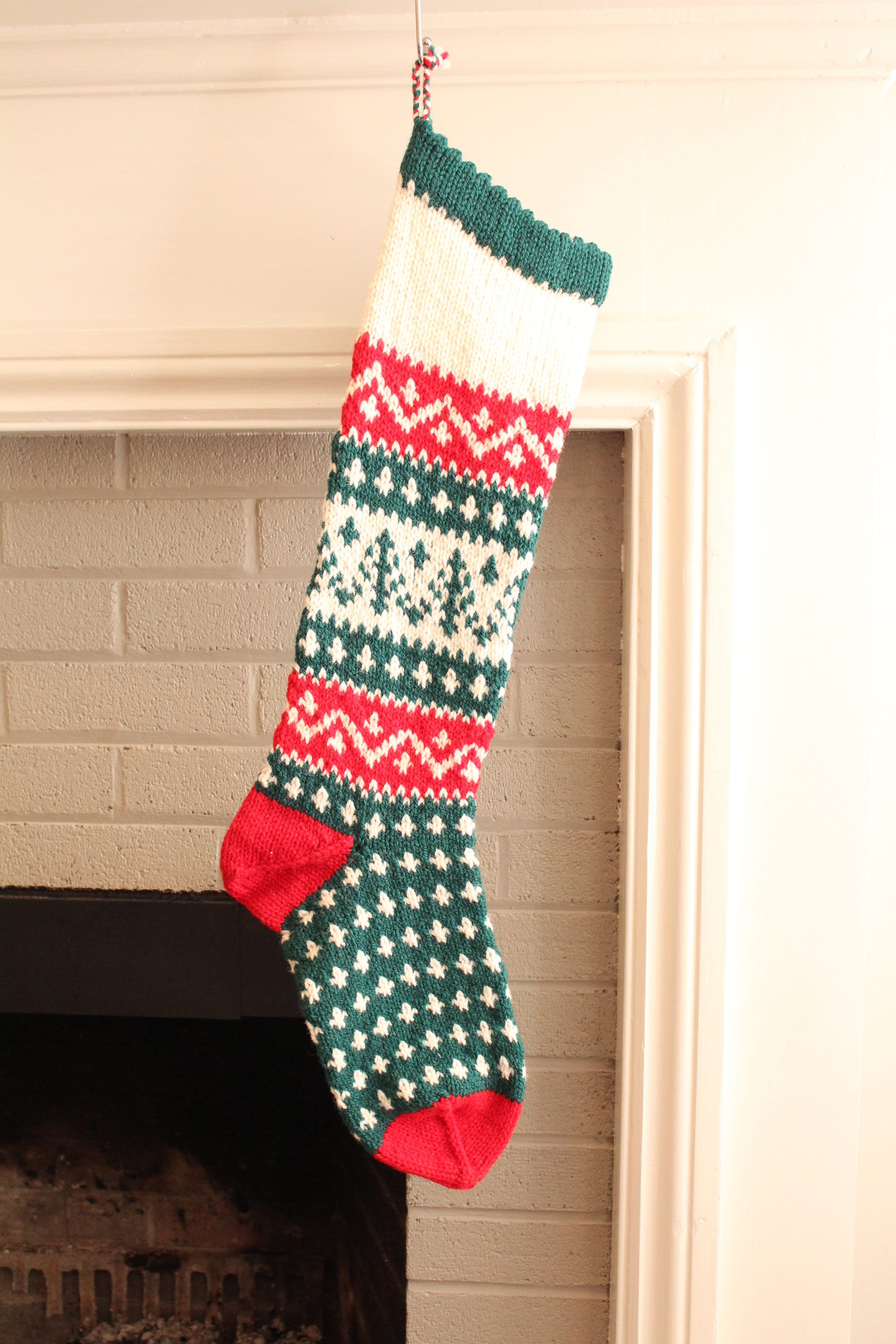 Hand Knit Christmas Stockingnull