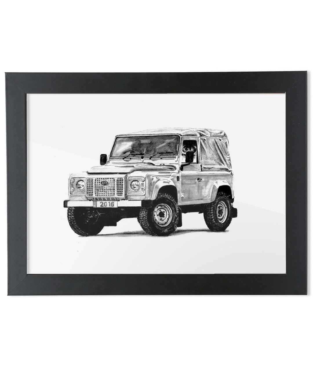 Land Rover Defender Art Print – Black Framed Car Illustration - Etsy UK